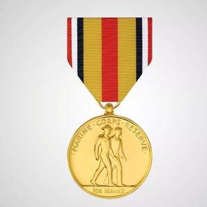 Official USA Made Gold Marine Corps Reserve Medal